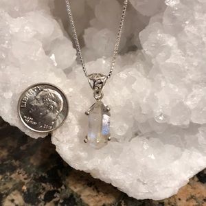 STERLING SILVER HERKIMER DIAMOND PENDANT NIB